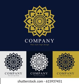 Vector logo lotus design Thailand