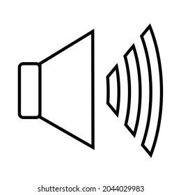 logotipo vectorial altavoz de volumen alto en blanco y negro en el equipo