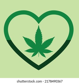 vector logo love for cannabis
