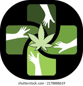 vector logo love for cannabis