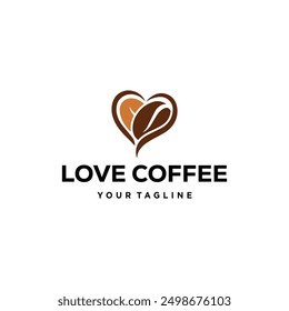 vector logo love coffee. logo inspiration