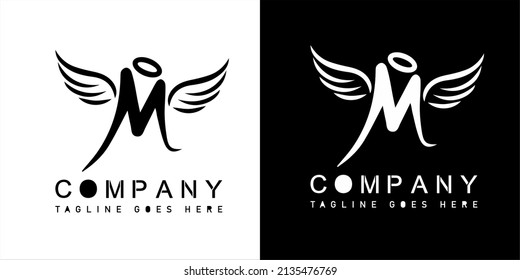 Vector logo m company name