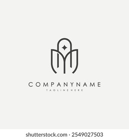 Logotipo de Vector MA minimalista. logo inspiration