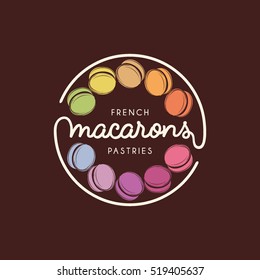 Vector Logo Macaron For Shop, Boutique, Store