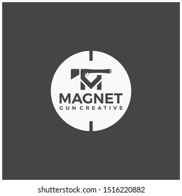Vector Logo Magnet Gun Concept Original