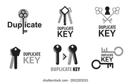 Vector logo of making and duplicate keys