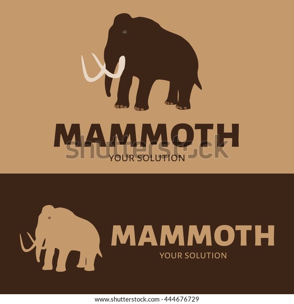 Vector Logo Mammoth Stock Vector (Royalty Free) 444676729