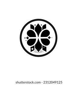 vector logo mandala elegant kaleidoscope ornament, icon and symbol for brand logo
