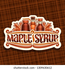 Logo Maple Syrup White Decorative Sticker Stock Illustration 1360180397