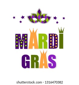 Vector logo of Mardi Gras with mask