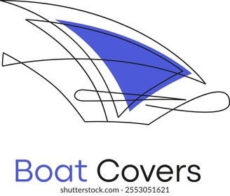 Logotipo de Vector para la empresa de actividad marina. Yates, fabricación de barcos, barcos, velas, cubiertas de barcos