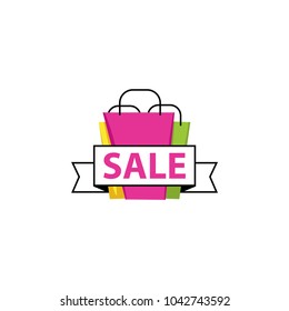 vector logo market shopping