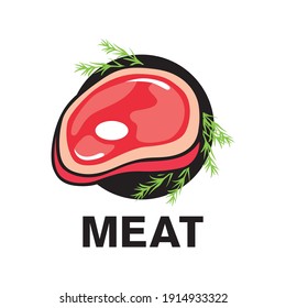 Logo vectorial de una tienda de carne y restaurante