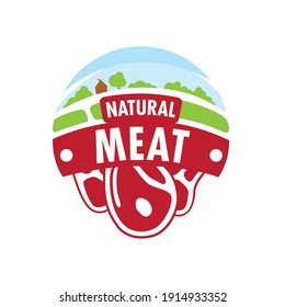 Vector logo of a meat shop and restaurant