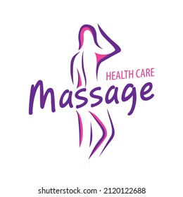 Vector logo of the medical back massage salon