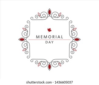 Vector Logo for Memorial Day