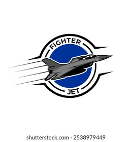 Logotipo de Vector de la fuerza aérea militar de combate a reacción