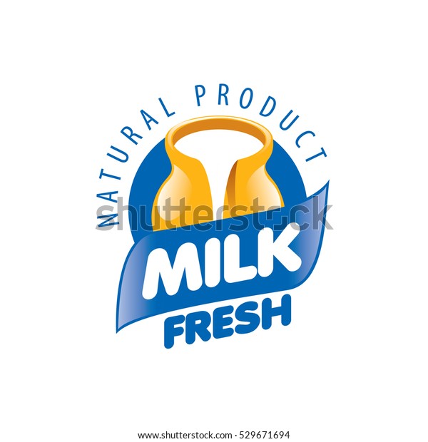 Vector Logo Milk Stock Vector (Royalty Free) 529671694