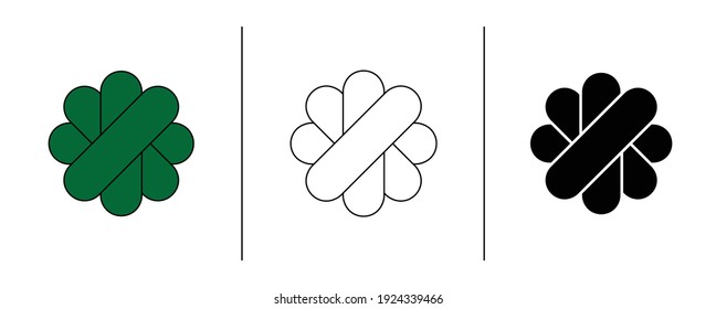 Vector logo minimalism with transparent background. Sample with colored, just white color and full black