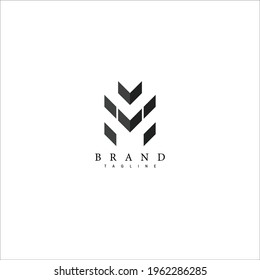 Vector logo with a minimalist, futuristic concept. Transparent background