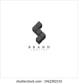 Vector logo with a minimalist, futuristic concept. Transparent background