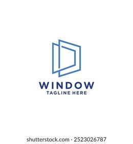vector logo minimalist window. logo design