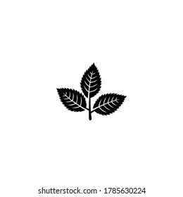 Vektorlogo mit Minzblättern. Emblem für Naturprodukte, Öko-Produkte, Parfüm, ätherische Öle. Vektorgrafik.