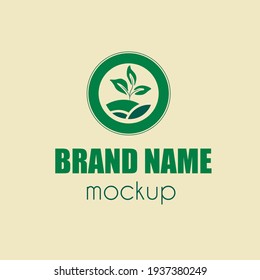 Vector logo mock up for eco products
