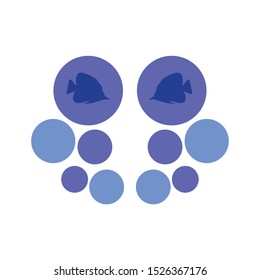 vector logo of a modern aquarium design