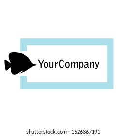 vector logo of a modern aquarium design