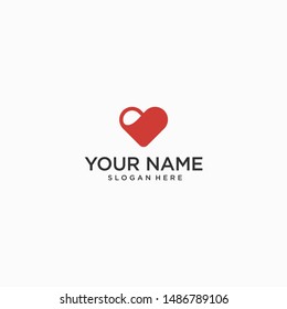 Vector logo of a modern and clean heart concept