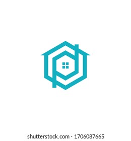 logotipo vectorial con formas y letras de construcción modernas