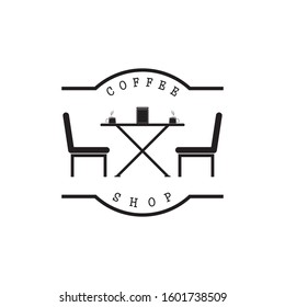 Vector logo of a modern and elegant coffee shop.