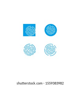 vector logo of a modern fingerprint