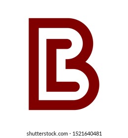 vector logo of a modern letter b
