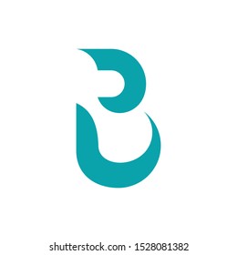 vector logo of a modern letter B