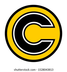 vector logo of a modern letter C