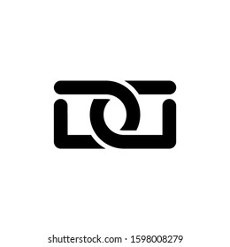 vector logo of a modern letter D