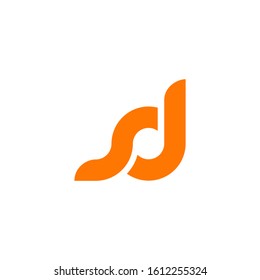 vector logo of a modern letter D