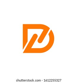 vector logo of a modern letter D