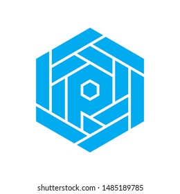 vector logo of a modern letter P