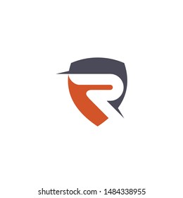 vector logo of a modern letter R