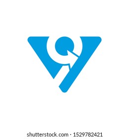 vector logo of a modern letter V