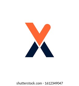 vector logo of a modern letter x