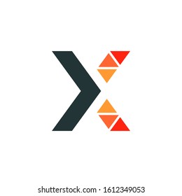 vector logo of a modern letter x