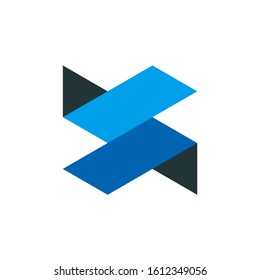 vector logo of a modern letter x