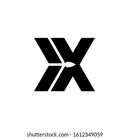 vector logo of a modern letter x