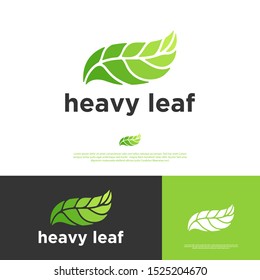 Vector logo modern minimalist abstract leaf