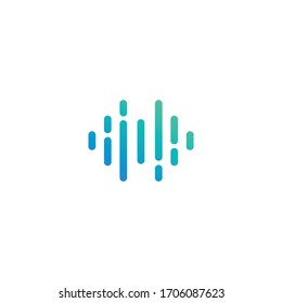 vector logo with modern music shapes and letters, unique, and clean, music, music logos