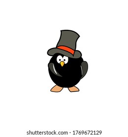 logotipo vectorial de un personaje pingüino moderno